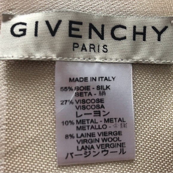 SOLD ❣️✨ Authentic BNWT Gold tone Givenchy scarf/ shawl ✨ - Picture 7 of 13